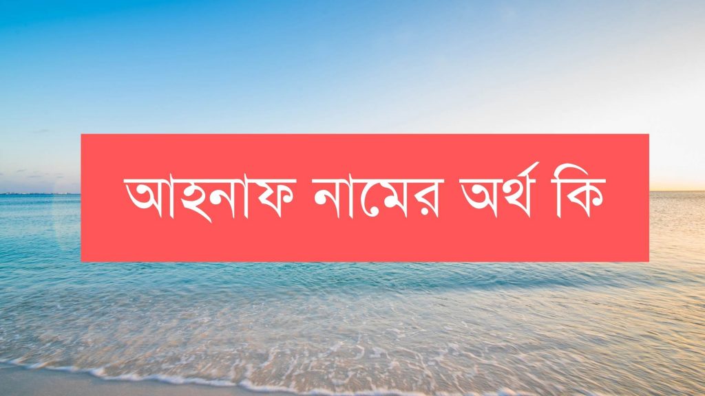আহনাফ নামের অর্থ কি আহনাফ নামের অর্থ কি