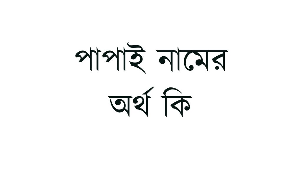 পাপাই নামের অর্থ কি - ব্যাতিক্রমী নামটি সম্পর্কে জানুন - ই বাংলা পাপাই নামের অর্থ কি