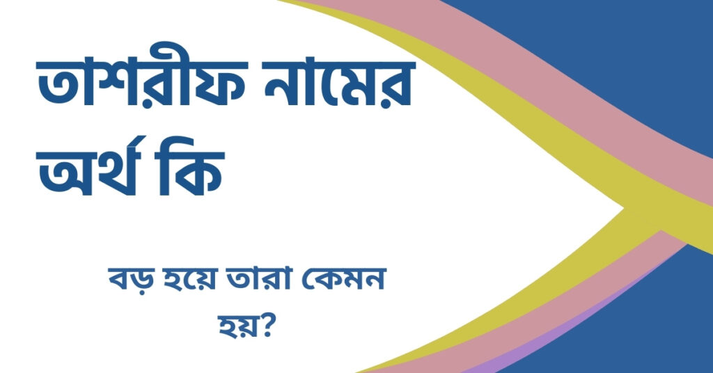 তাশরীফ নামের অর্থ কি তাশরীফ নামের অর্থ কি